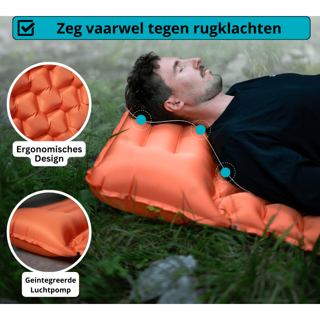 Relaxmat™ Utralichte Reismat met geïntegreerde pomp