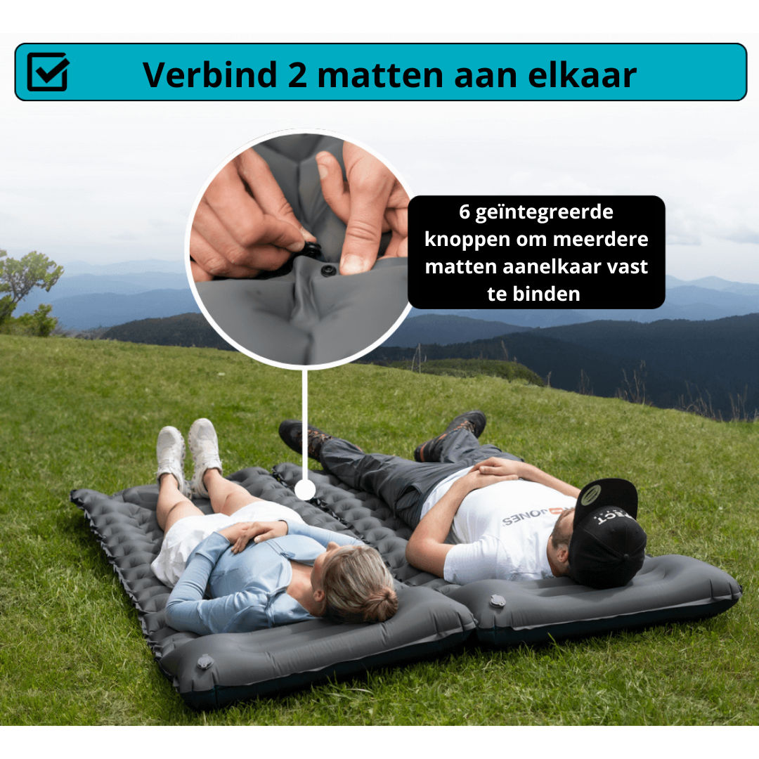 Relaxmat™ Utralichte Reismat met geïntegreerde pomp