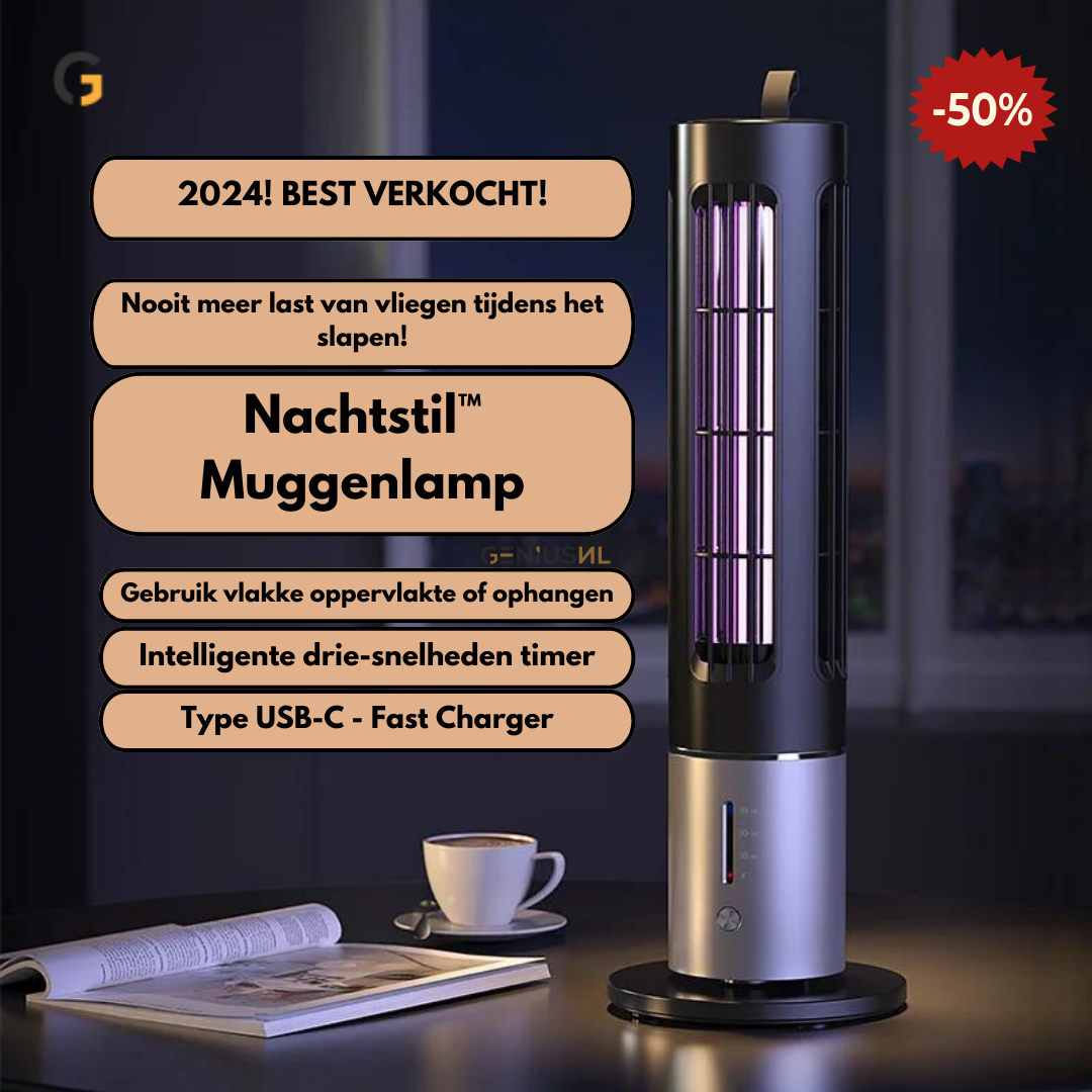 Nachtstil™ Muggenlamp | Zeg vaarwel tegen vervelende muggen! | Extra scherp afgeprijsd!