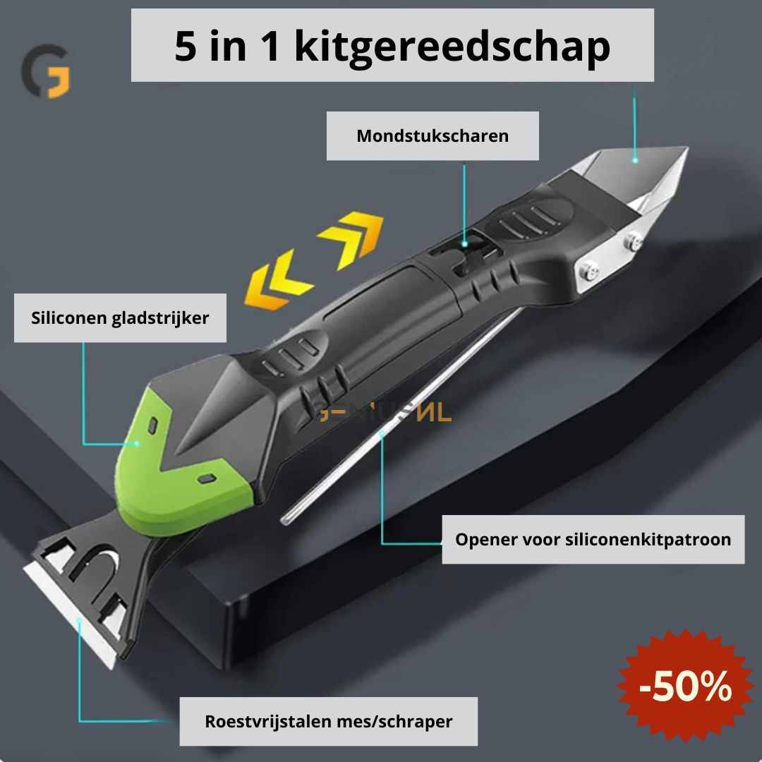 EasyCault™ 5-in-1 Gemakkelijk Kitgereedschap | Werk sneller en nauwkeuriger, voor een perfecte afwerking