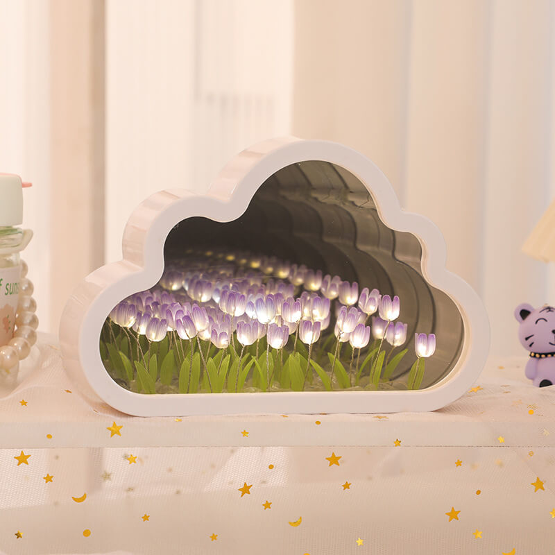 Éclairage de tulipe enchanteur DreamGlow™ | Enchantez votre espace de vie avec cette lampe miroir tulipe